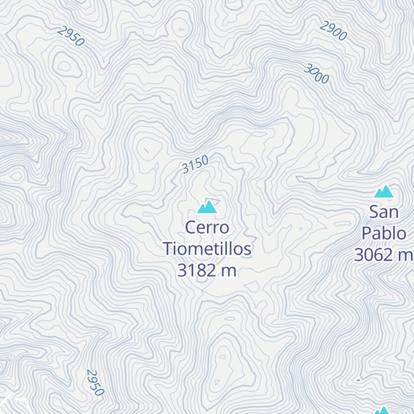 Map of Cerro Tiometillos