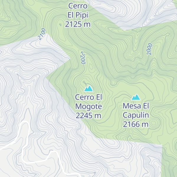 Map of Cerro El Mogote