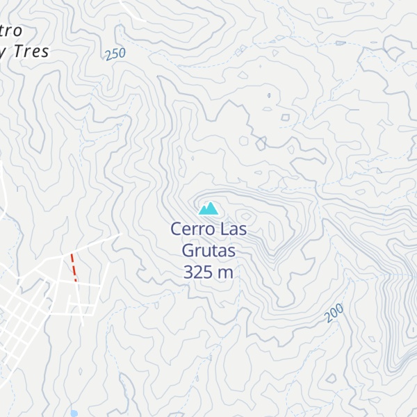 Map of Cerro Las Grutas