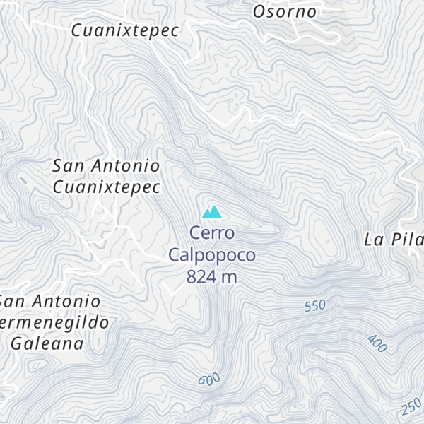 Map of Cerro Calpopoco