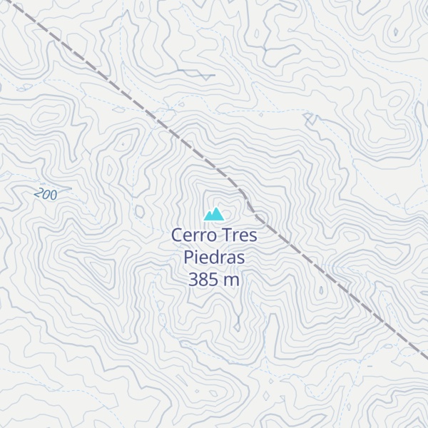 Map of Cerro Tres Piedras