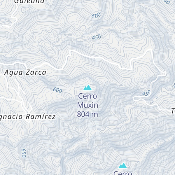 Map of Cerro Muxin