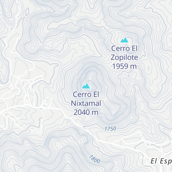 Map of Cerro El Nixtamal