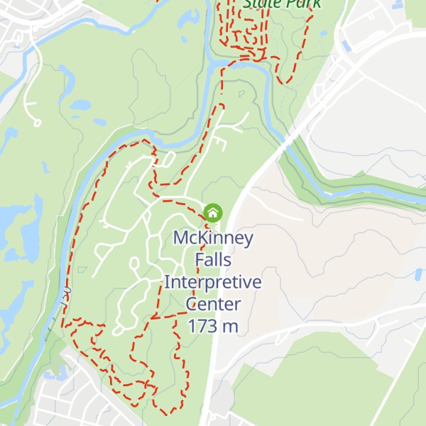Map of McKinney Falls Interpretive Center