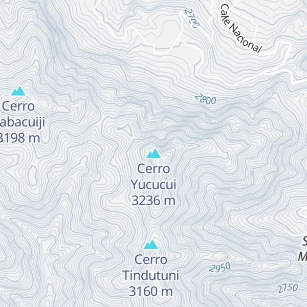 Map of Cerro Yucucui