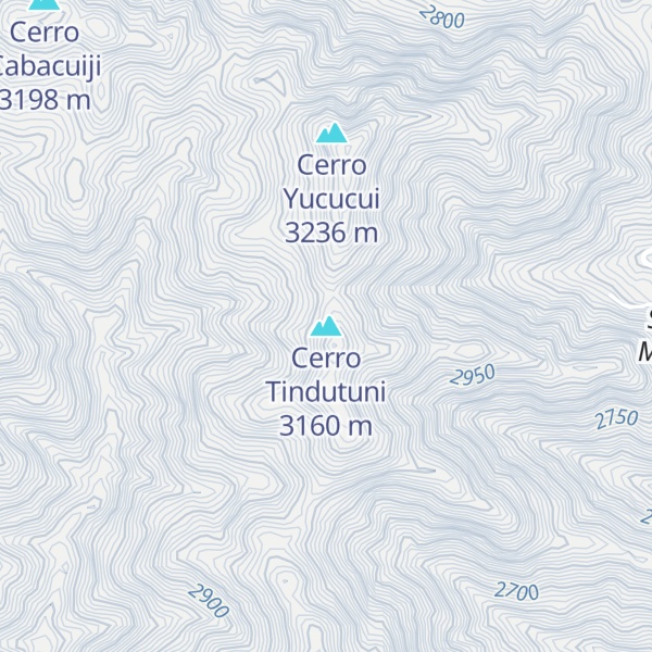 Map of Cerro Tindutuni