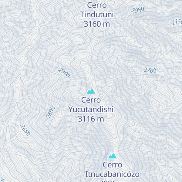 Map of Cerro Yucutandishi
