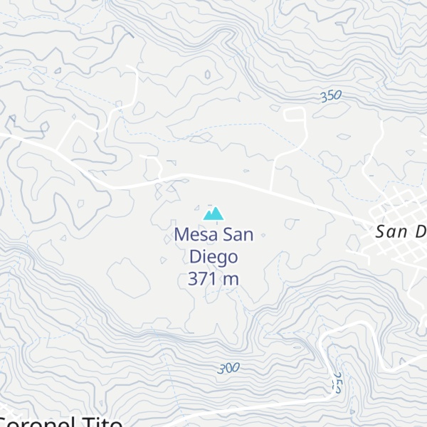 Map of Mesa San Diego