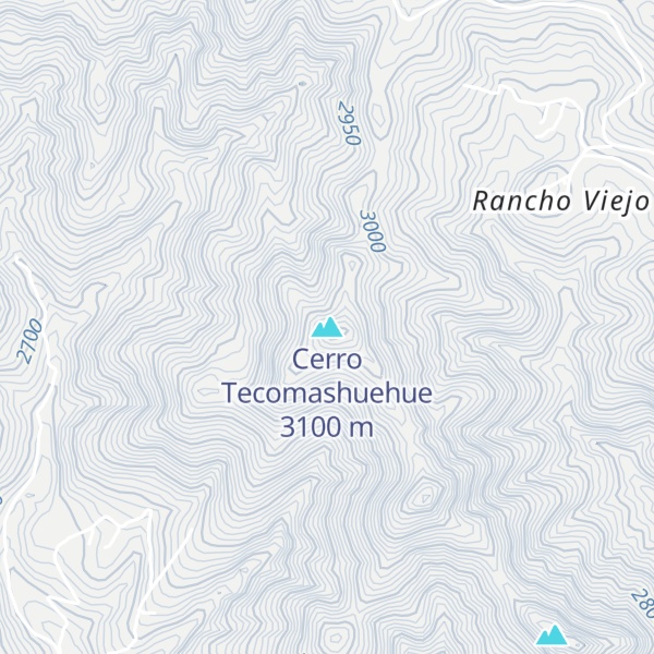 Map of Cerro Tecomashuehue