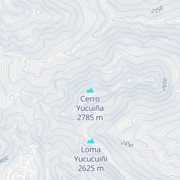 Map of Cerro Yucuiña