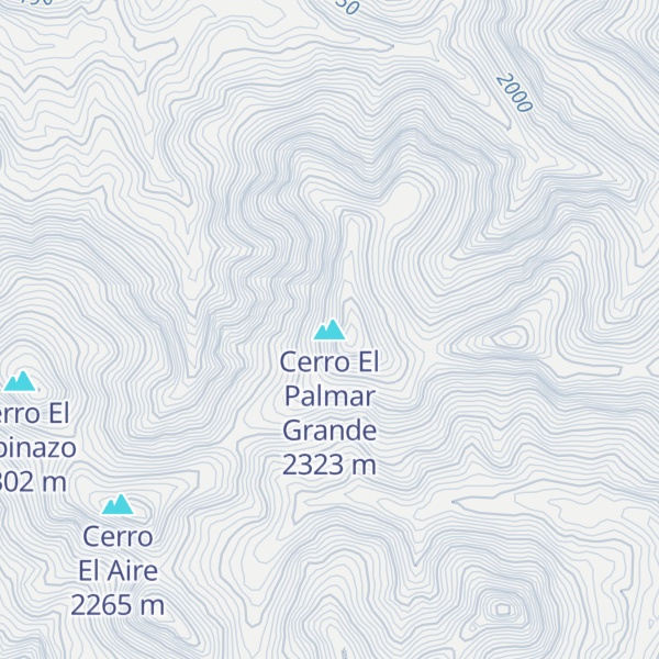Map of Cerro El Palmar Grande