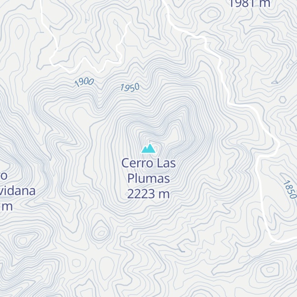 Map of Cerro Las Plumas
