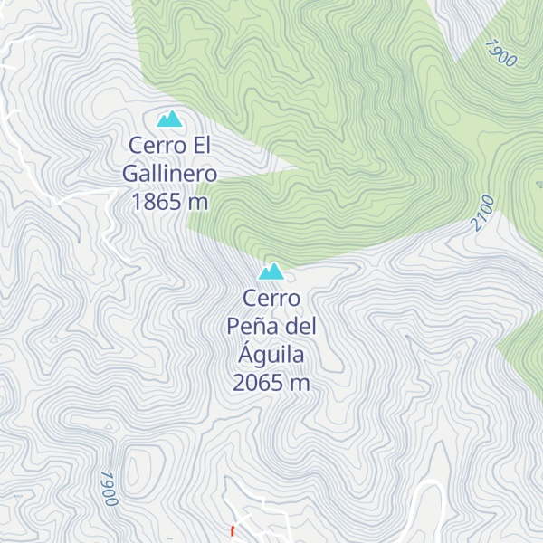 Map of Cerro Peña del Águila