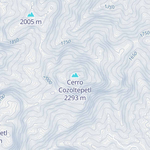 Map of Cerro Cozoltepetl