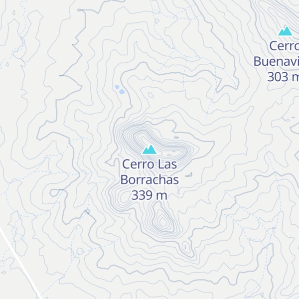 Map of Cerro Las Borrachas