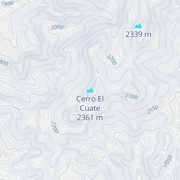 Map of Cerro El Cuate