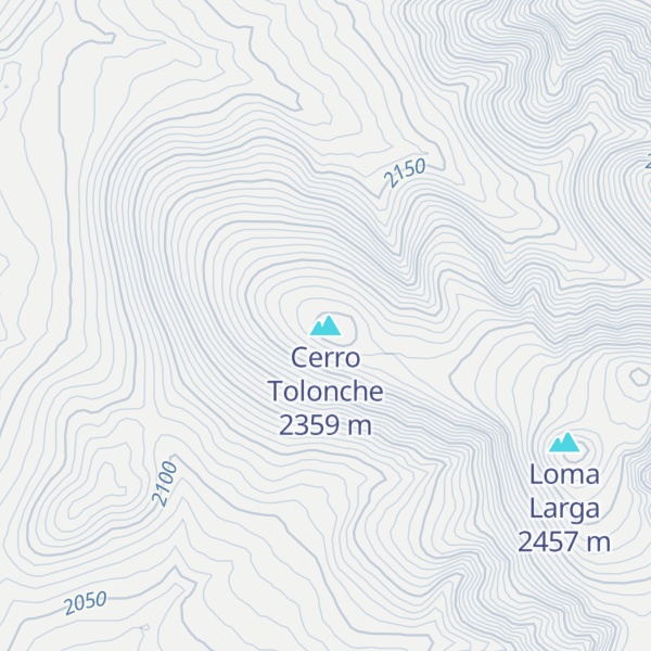 Map of Cerro Tolonche