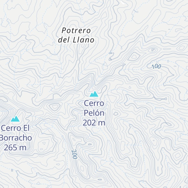 Map of Cerro Pelón