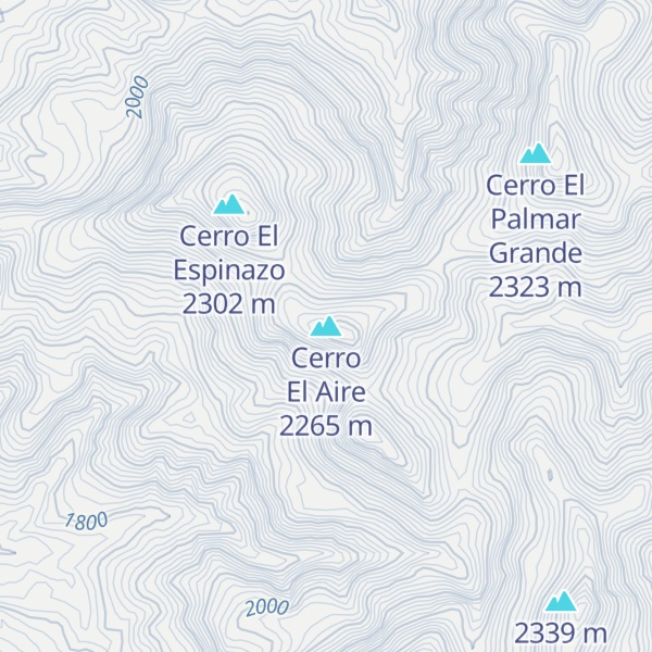 Map of Cerro El Aire