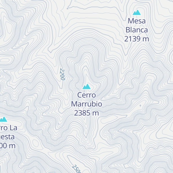 Map of Cerro Marrubio