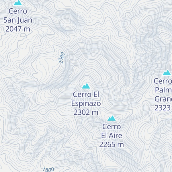 Map of Cerro El Espinazo