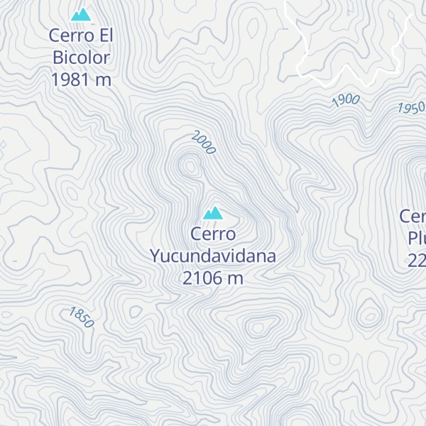 Map of Cerro Yucundavidana