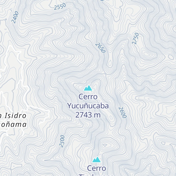 Map of Cerro Yucuñucaba
