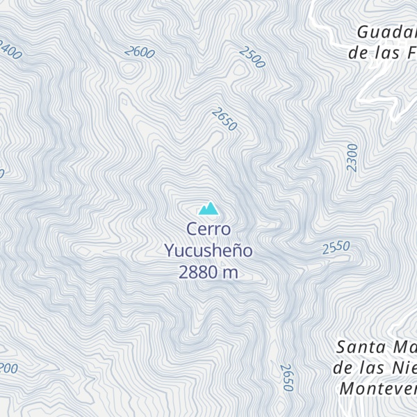 Map of Cerro Yucusheño