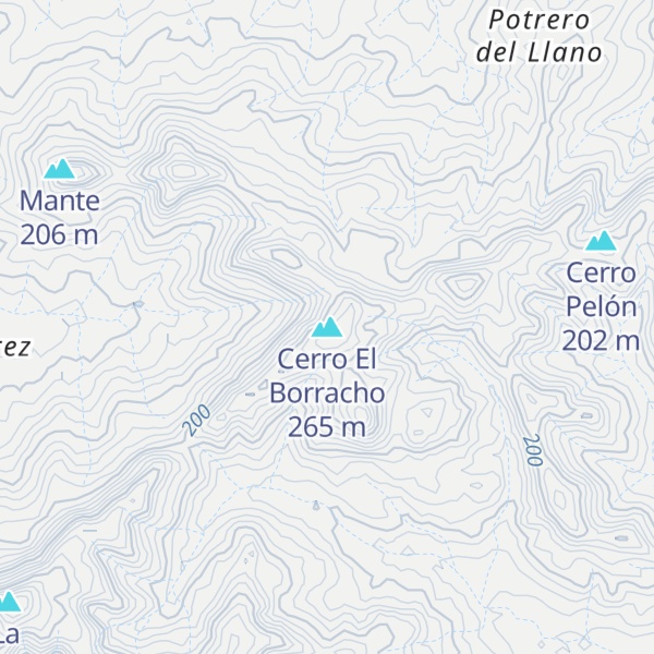 Map of Cerro El Borracho