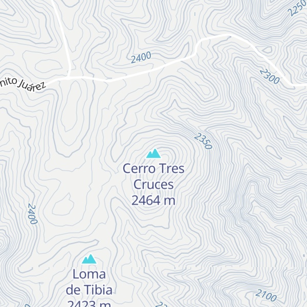 Map of Cerro Tres Cruces