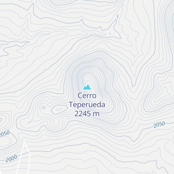 Map of Cerro Teperueda