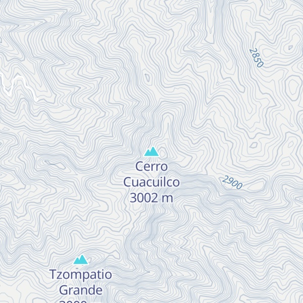 Map of Cerro Cuacuilco