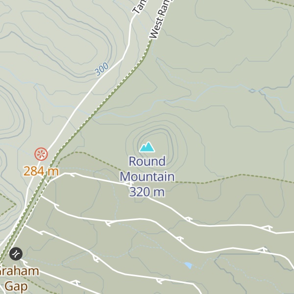 Map of Round Mountain