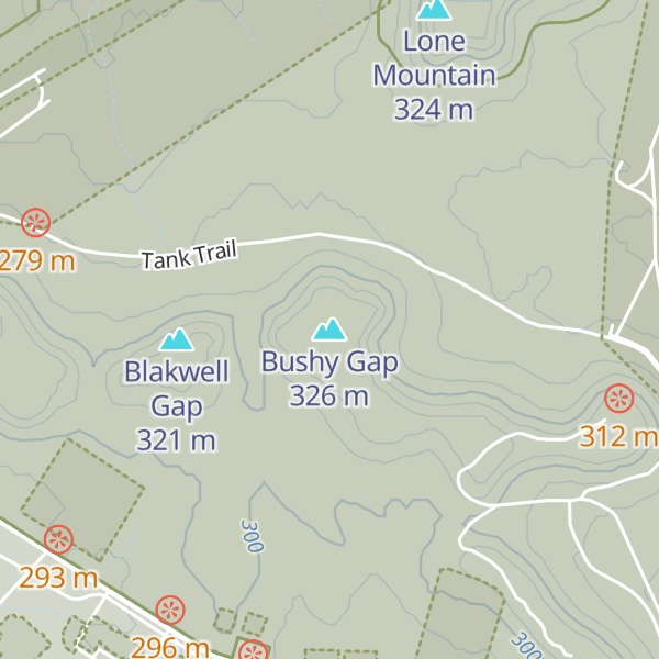 Map of Bushy Gap