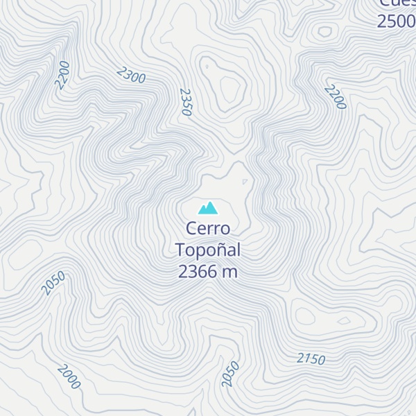 Map of Cerro Topoñal