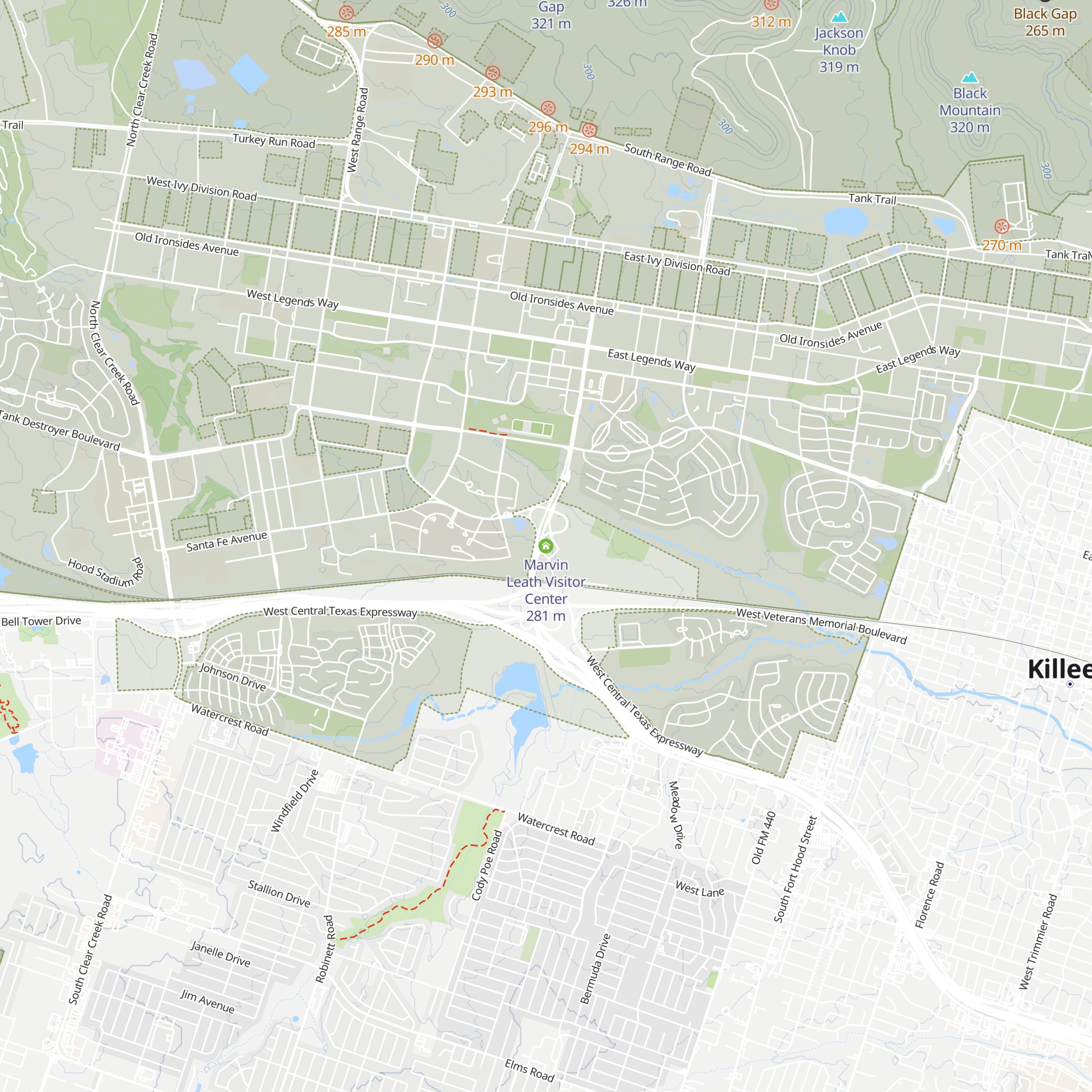 Marvin Leath Visitor Center map