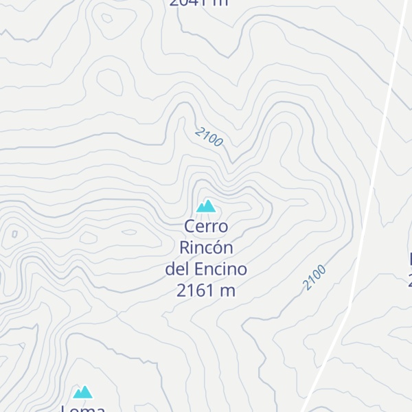 Map of Cerro Rincón del Encino