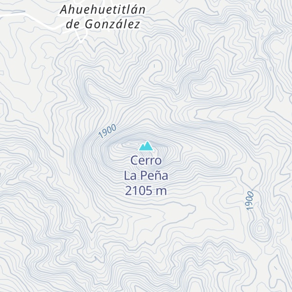Map of Cerro La Peña