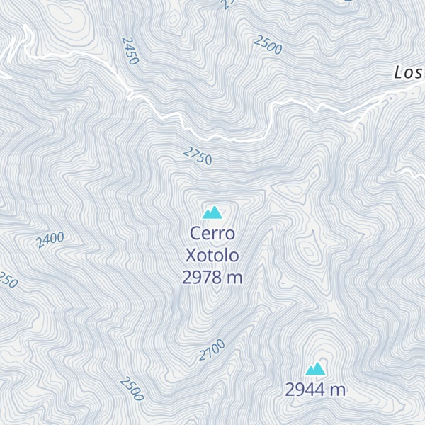 Map of Cerro Xotolo