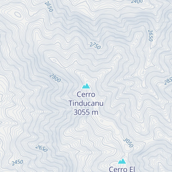 Map of Cerro Tinducanu