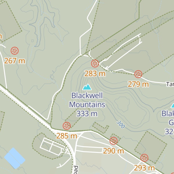 Map of Blackwell Mountains