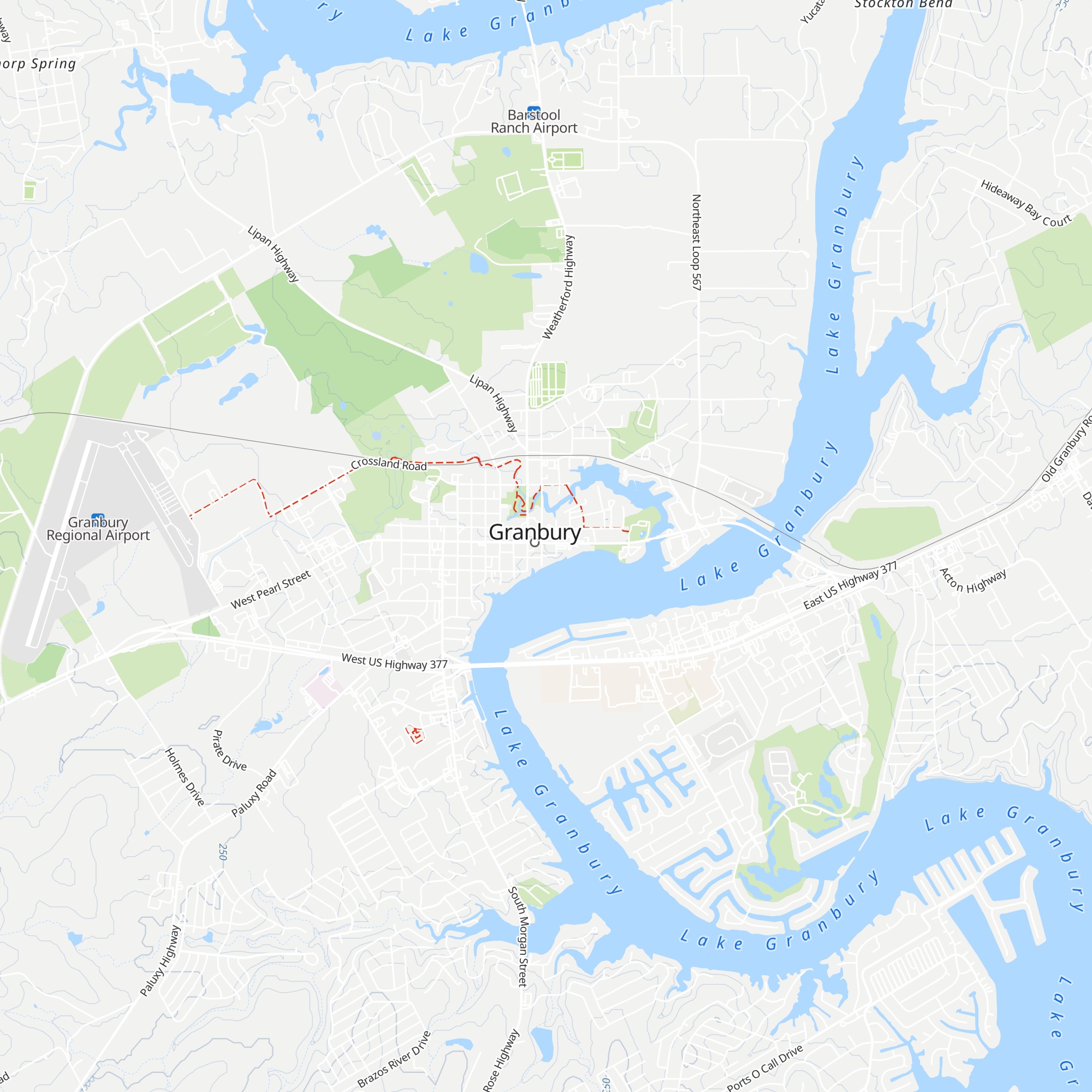 Granbury visitor center map