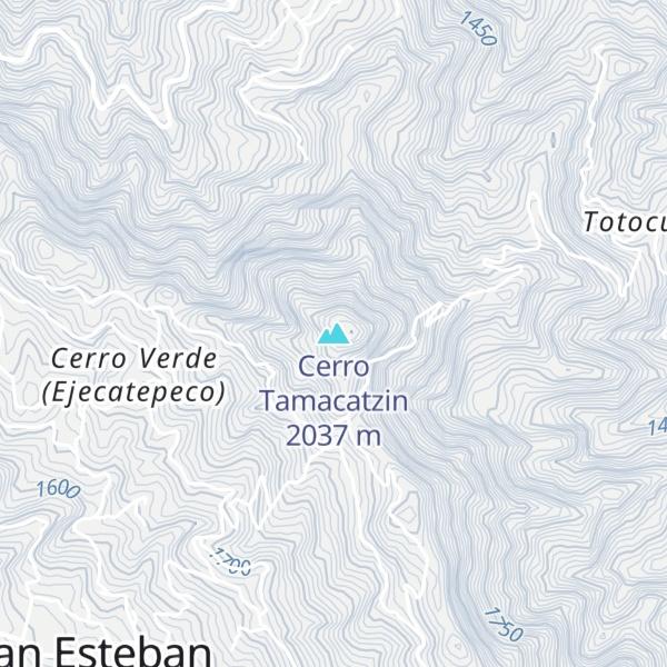 Map of Cerro Tamacatzin