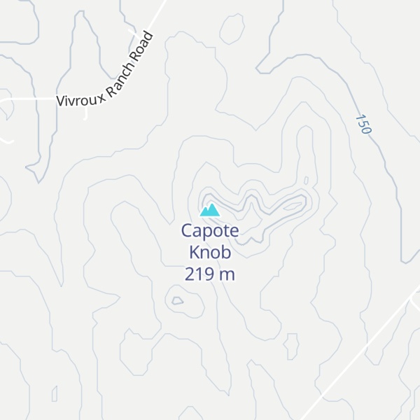 Map of Capote Knob