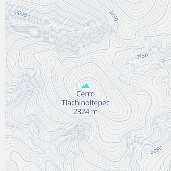 Map of Cerro Tlachinoltepec