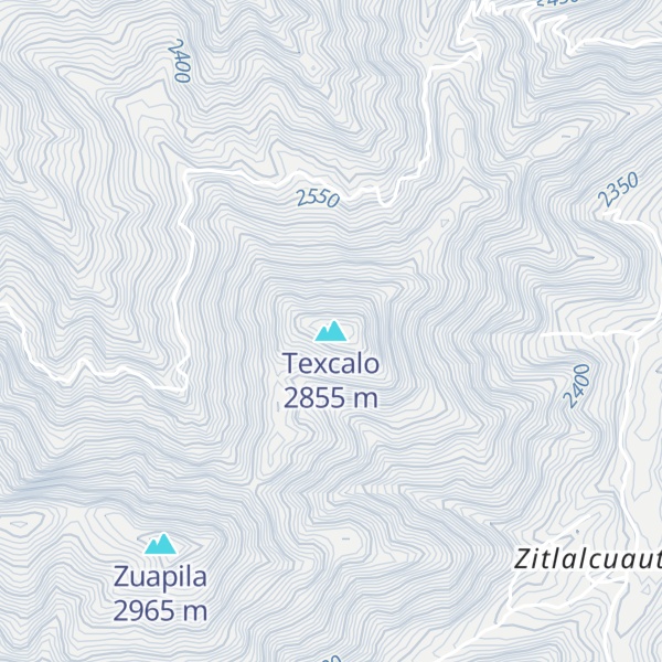 Map of Texcalo