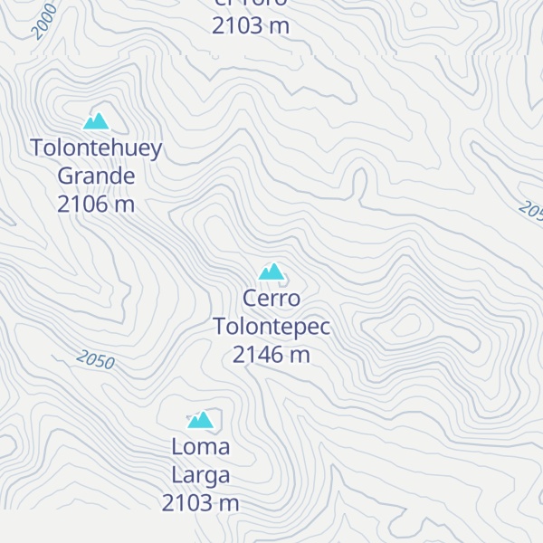 Map of Cerro Tolontepec