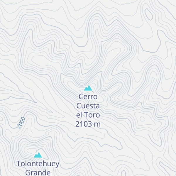 Map of Cerro Cuesta el Toro