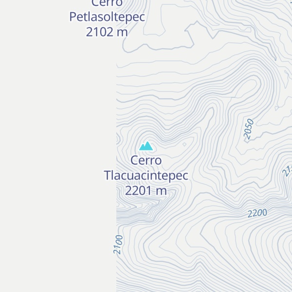 Map of Cerro Tlacuacintepec