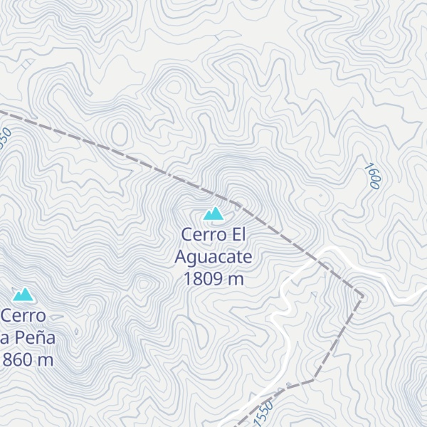 Map of Cerro El Aguacate